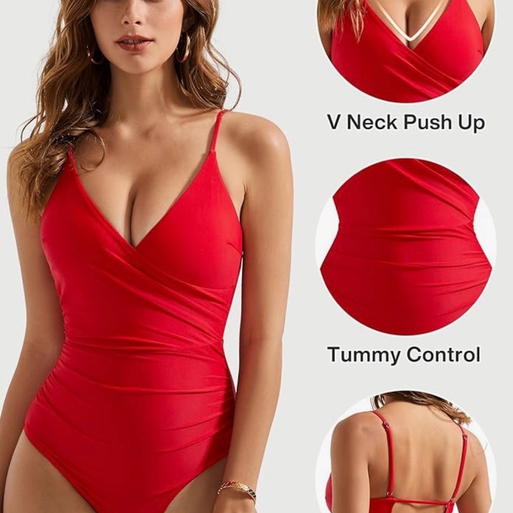 Red One-Piece Swimsuit